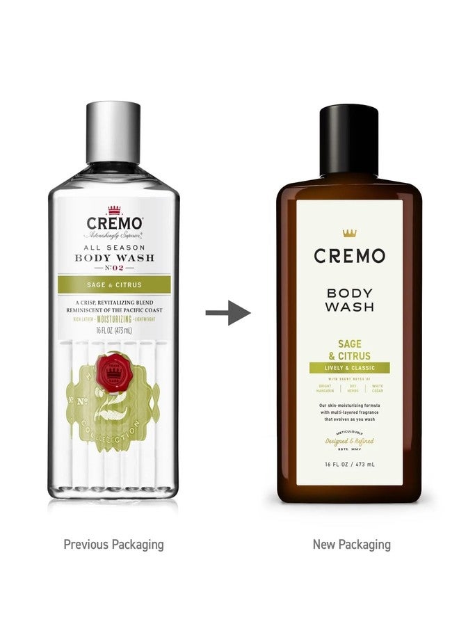 Cremo All Season Body Wash, Sage & Citrus, 16 fl oz (Pack of 2) - Image 2